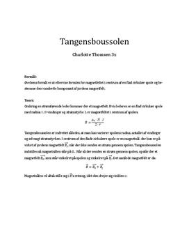 Tangensboussolen | Fysik A