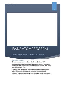 SRP om Irans atomprogram | Historie A og Samfundsfag A