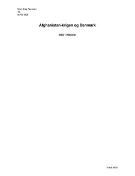 SSO: Danmark og krigen i Afghanistan