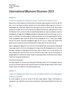 International Økonomi | Eksamen maj 2015