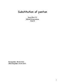 Substitution i pentan | Kemi B