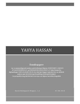 Sammenlignende analyse af 3 digte af Yahya Hassan