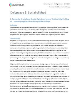 Delopgave B: Social ulighed | Samfundsfag A