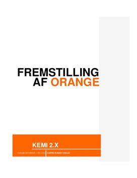 Fremstilling af orange farvestof | Rapport | Kemi B
