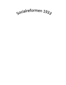 Socialreformen fra 1933