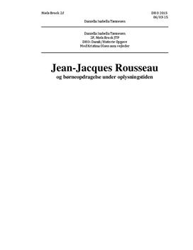 Rousseaus "Emile eller Om opdragelsen"
