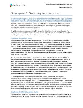 Delopgave C: Syrien og intervention | Samfundsfag A