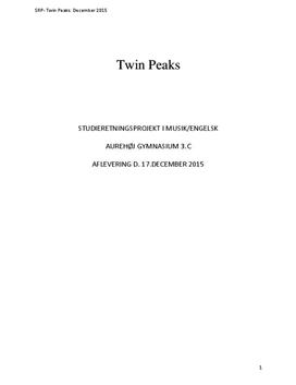 SRP om Twin Peaks i Engelsk A og Musik A