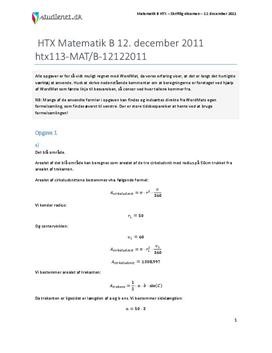 HTX Matematik B 12. december 2011 Gokartkørsel - Vejledende besvarelse
