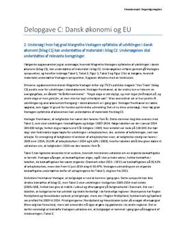 Delopgave C: Dansk økonomi og EU | Samfundsfag A