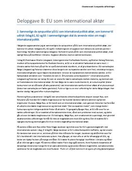 Delopgave B: EU som international aktør | Samfundsfag A