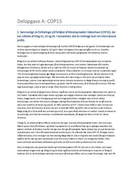 Delopgave A: COP15 | Samfundsfag A