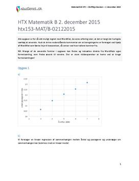 HTX Matematik B 2. december 2015 Flytrafik - Vejledende besvarelse