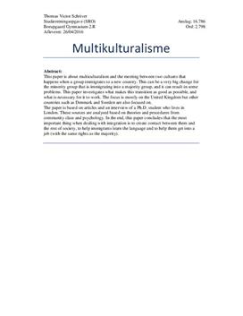SRO om integration og multikulturalisme i Psykologi B & Samfundsfag A