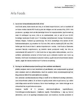 Værdikædeanalyse af Arla Foods | Afsætning A
