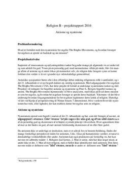 Projektrapport om nyateisme | Religion B