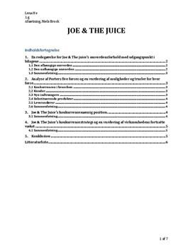 Analyse af omverden og branche for Joe & the Juice | Afsætning A