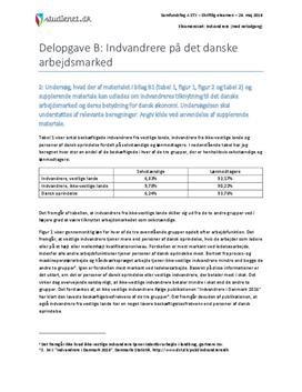 Delopgave B: Indvandrere på det danske arbejdsmarked | Samfundsfag A