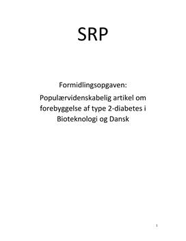 SRP om diabetes i Bioteknologi og Dansk