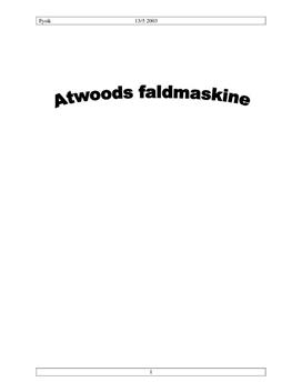 Atwoods faldmaskine - bestemme tyngdeaccelerationen