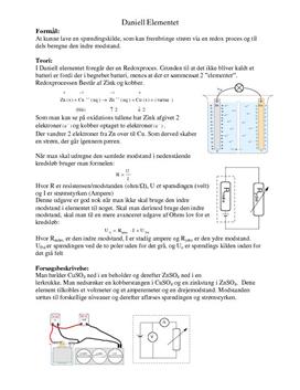 Daniells Element - Rapport i Fysik