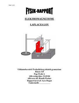 Elektromagnetisme: Laplaces lov - udledning og eftervisning