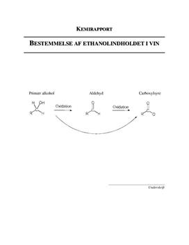 Titrering og Oxidation - Ethanolindholdet i Vin
