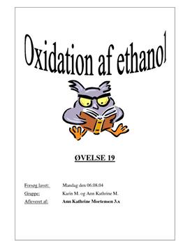 Oxidation af Ethanol - Rapport i Kemi