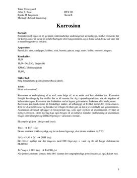 Korrosion af Jernsøm - Rustdannelse på Metaller