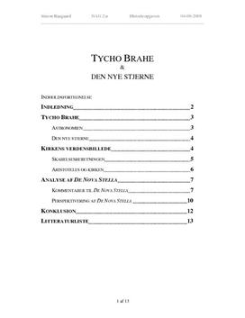 Tycho Brahe og Verdensbilleder - Opgave i Historie