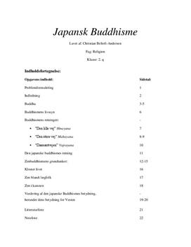 Japansk buddhisme | Religion B