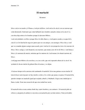 El mariachi | Resume | Spansk A