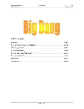 Big Bang - Rapport i Fysik