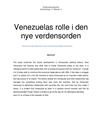 SRP om Venezuela og den nye verdensorden | Historie A og Samfundsfag A