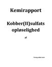 Kobber(II)sulfat Koncentration - Spektofotometri