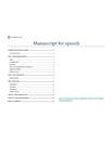 Vejledning til manuscript for speech / manuskript til tale Vejledning til manuscript for speech / manuskript til tale