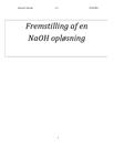 Fremstilling og koncentration af NaOH | Kemi B