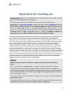Analytical Essay om "Big Brother isn't watching You"