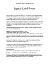 Jaguar Land Rover | Afsætning A | Noter