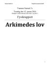 Arkimedes lov | Rapport | Fysik B