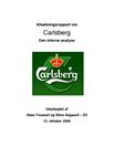 Afsætningsrapport om Carlsberg