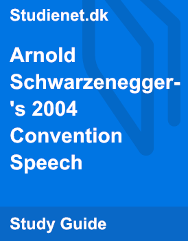 arnold schwarzenegger 2004 republican national convention address