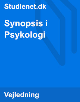 Eksempel På Synopsis I Psykologi B