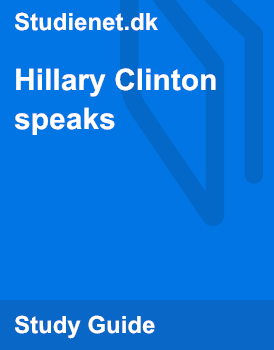 rhetorical analysis of hillary clinton's speech
