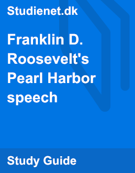 rhetorical devices used in pearl harbor speech