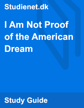 i am not proof of the american dream essay