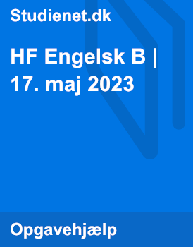 Assignment 1 | HF Engelsk B Fra 17. Maj 2023