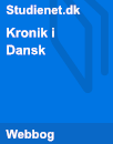 Kronik i dansk | Model og vejledning Kronik i dansk | Model og vejledning
