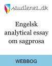Vejledning til engelsk analytical essay om sagprosa Vejledning til engelsk analytical essay om sagprosa