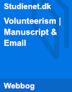 Volunteerism | Manuscript & Email Volunteerism | Manuscript & Email